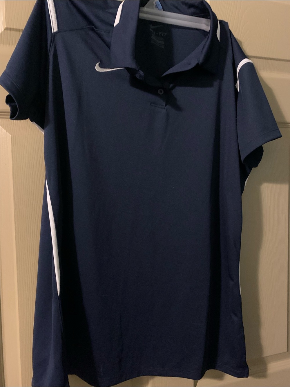 Nike Men’s Navy Polo with White Accents